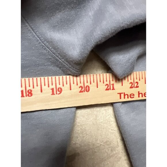 The North Face Grey Blue Aztec Logo Hooded Sweatshirt Hoodie Women's Size Medium - Picture 7 of 10